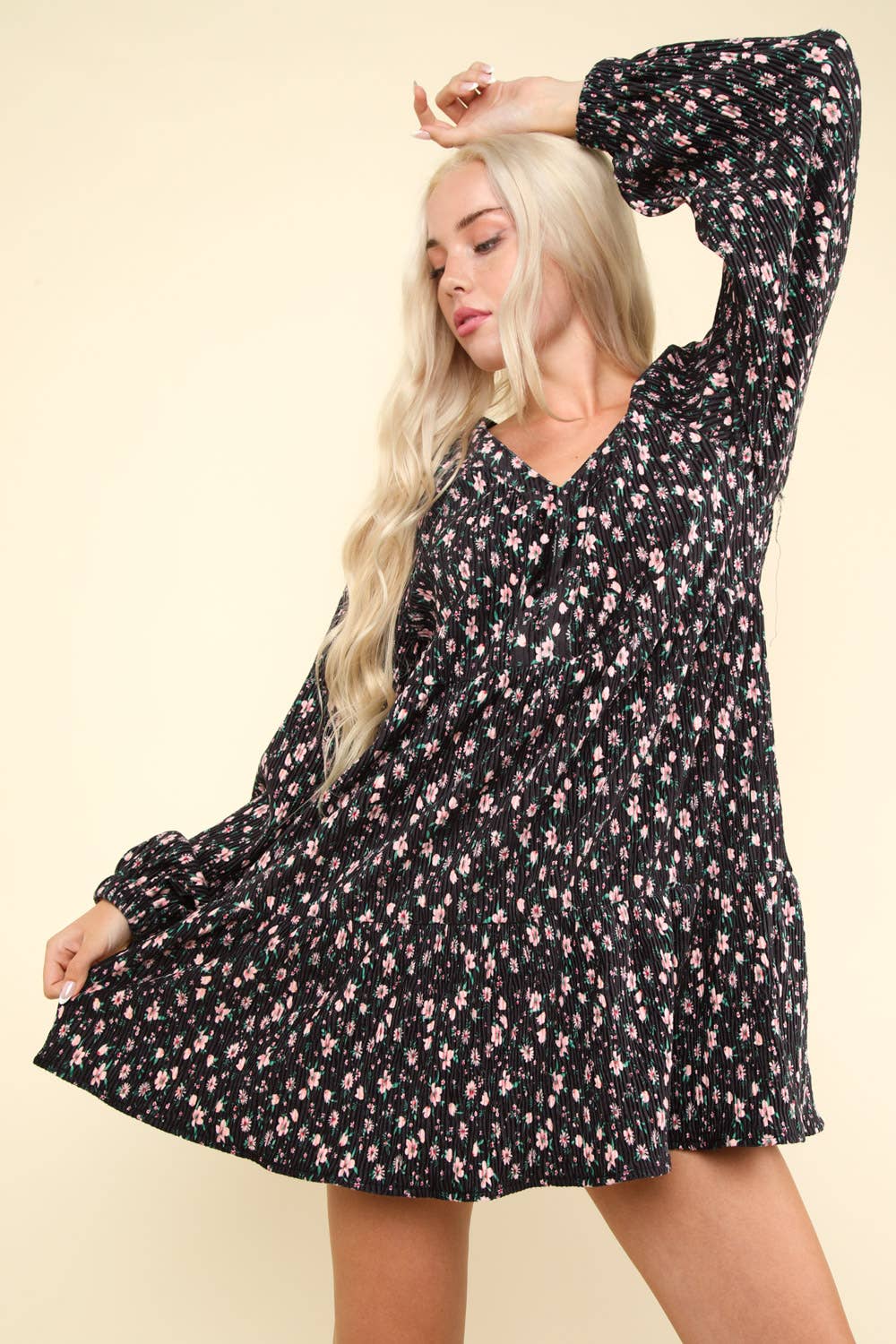 You Make Me Babydoll Dress - BLACK