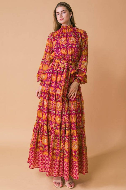 Here We Go Maxi Dress - Multi