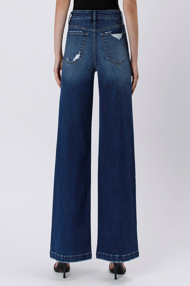 TUMMY TAMMER -WIDE LEG JEANS