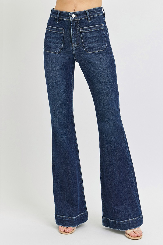 Just A Memory Flare Jeans - Dark Wash