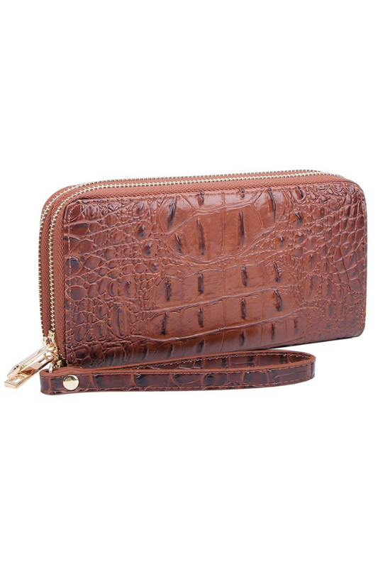 Uptown Girl Wallet Wristlet - Coffee