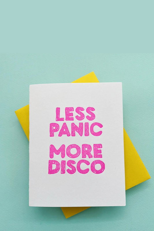 Less Panic More Disco Card