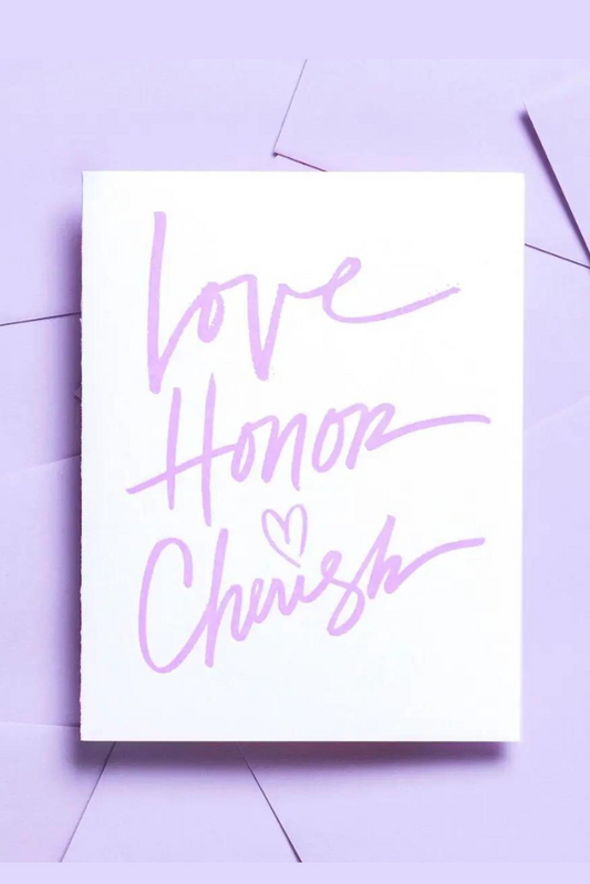 Love, Honor, Cherish Card