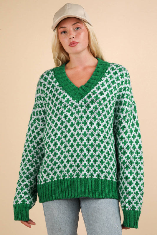 You're The Best Knit Sweater To - KELLY GREEN